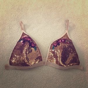 Victoria’s Secret Rose-gold Sequin Bralette